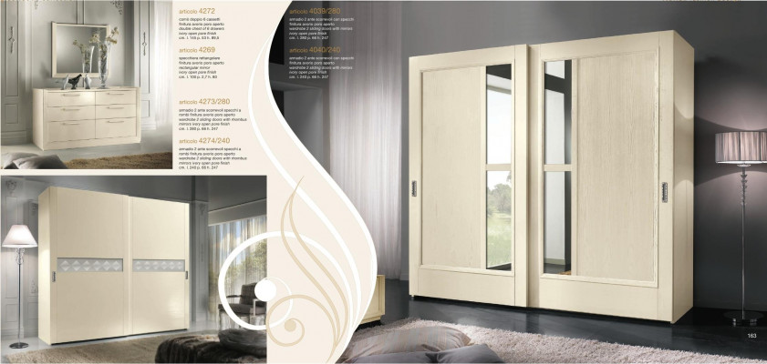 Kasten Italië kledingkast luxe kast zweefdeur ontwerp hout modern
