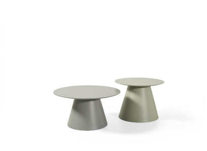 Ronde salontafelset 2-delig. Woonkamer houten bijzettafels Luxe stijl tafel