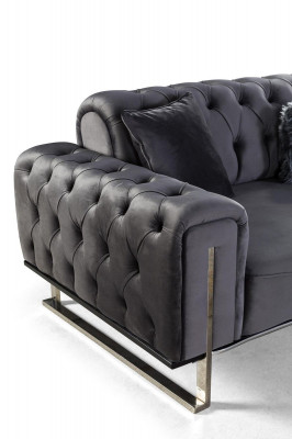 Designer Woonkamerset Bankstel 3+3+1 Zitsmeubilair Set van 3 delen.