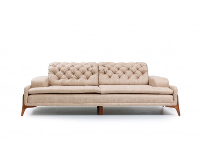 Moderne bank 3-zits ontwerper in beige kleur, stijl 240 cm woonkamer beige banken