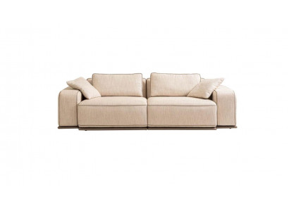Bank Driepersoons Moderne Bank 3 Zits Beige Stof Stoffen Bankstel