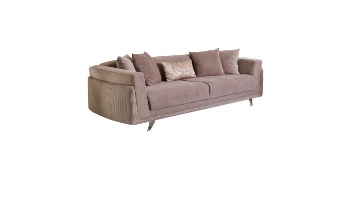 Ontwerp Stoffen Bankstel Drieseater Bank Bank 3 Zits Beige Stof Gestoffeerde Bank