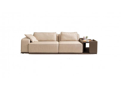 Driepersoonsbank Bank 3-Zits Beige Stof Stoffen Bank Bank Tafel