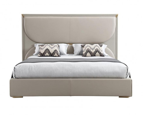 Luxe slaapkamer bed Designer meubels Tweepersoonsbed Wit Textiel Bedden Hout Nieuw