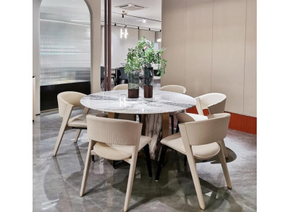 Luxe eetkamer set eettafel 6x stoelen eetkamergroep design eetgroep nieuw