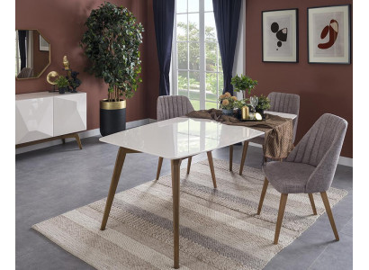 Moderne complete eettafel Moderne 4x stoelen Design eetkamermeubels