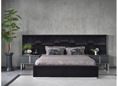 Slaapkamermeubels Tweepersoonsbed 2x nachtkastjes Compleet set 3-delig Nieuwe inrichting