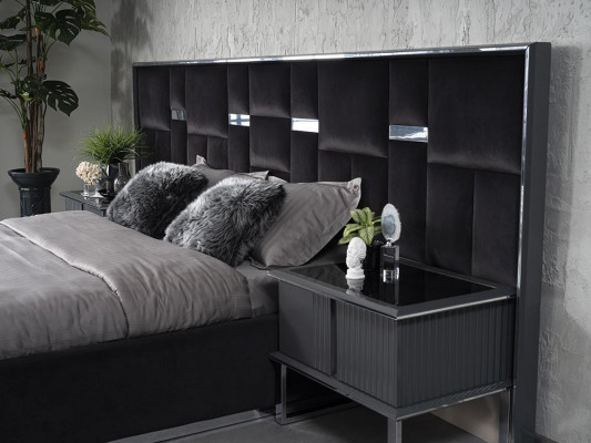Slaapkamermeubels Tweepersoonsbed 2x nachtkastjes Compleet set 3-delig Nieuwe inrichting