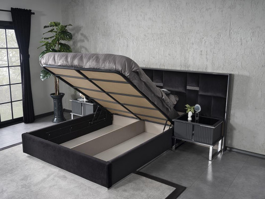 Complete slaapkamermeubels tweepersoonsbed 2x nachtkastjes luxe kledingkast