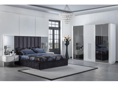Slaapkamer Compleet Luxe Moderne Bed 2x Nachtkastjes Luxe Kledingkast