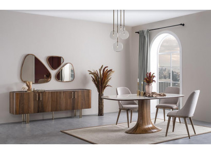Eetkamer set 9-delig Modern Design Luxe meubels Complete inrichting Eettafel