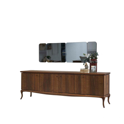 Eetkamergroep Eetkamermeubels Eethoek Set Eetkamer 8-delig Hout Bruin Tafel