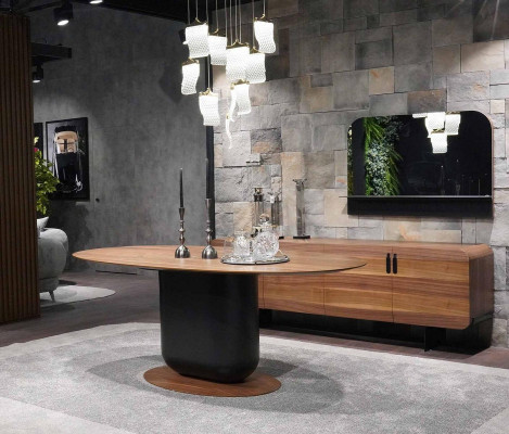 Eettafel Ontwerp Tafel Moderne Meubels Eetkamer Hout Ontwerp Luxe Inrichting Nieuw