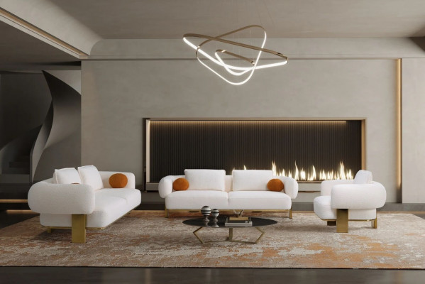 Sofaset Woonkamer Compleet met Modern Luxe Design Nieuwe Fauteuil