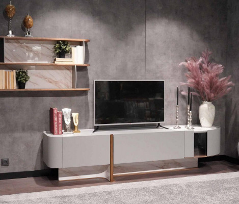 Woonkamerset Luxe woonkamerwand tv-standaard dressoir Nieuwe wandplank