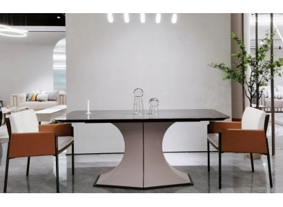 Eettafel van natuurlijk hout stijlvolle eettafel witte tafel in moderne stijl