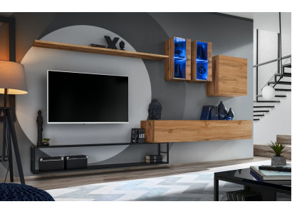 Wandmeubel Bruin Design Sideboard TV-standaard Inrichting Luxe Compleet Nieuw