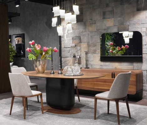 Eetkamerset 6-delig Eettafel Stoelen Eetgroep Dressoir Meubels