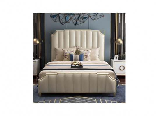 Bed 2x Nightstand 3 pcs. Bedroom Set Design Modern Luxury Furniture