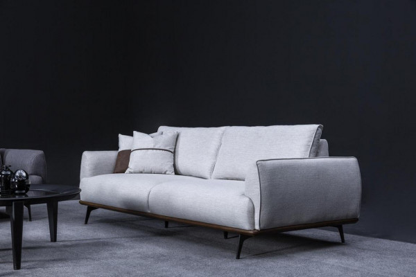 Bankstel Driezitter Fauteuil Set Design Modern Stoffen Bank