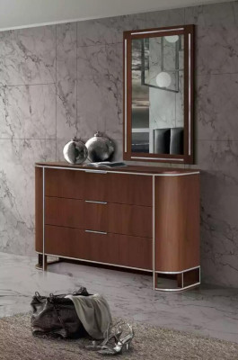 Compleet slaapkamer set Designer meubels Tweepersoonsbed 2x nachtkastjes 5-delig