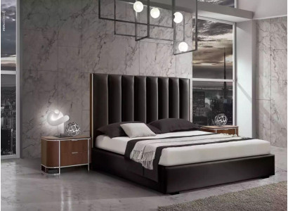 Compleet modern slaapkamer set, designer bed + 2x nachtkastjes 3 delig.