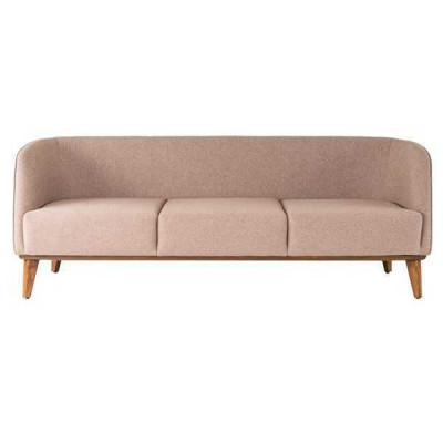 Beige bankstel Stijlvolle 2-zits Moderne woonkamer bank Beklede bankstellen