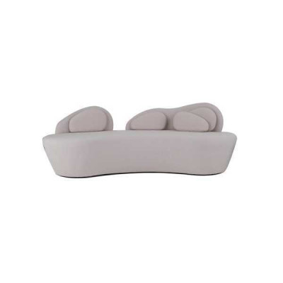 Witte 3-zits bank Bekleding 3-zits woonkamerbank Luxe stoffen bank