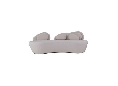 Witte 3-zits bank Bekleding 3-zits woonkamerbank Luxe stoffen bank