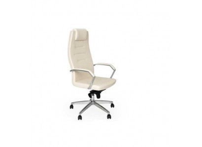 Witte fauteuil Designerstoel Kantoorstoelen Draaistoel Directiestoel Eenzitter