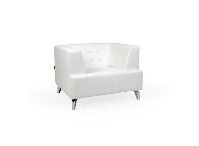 Witte fauteuil Tv-fauteuil Lounge eenzitter Woonkamer Club Relaxfauteuil