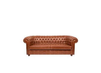 Luxe bruine Chesterfield driezitsbank 3-zits modern bankstel