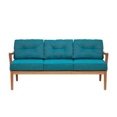 Turquoise driezits eetkamerbank, vrijstaande banken, Ottomaans.