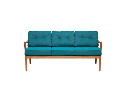 Turquoise driezits eetkamerbank, vrijstaande banken, Ottomaans.