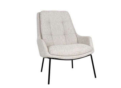 Ontwerper gestoffeerde stoel Grijze fauteuil Luxe fauteuil Textiel eenzitter