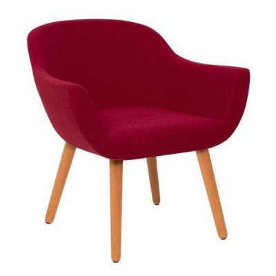 Rode stijlvolle designerstoel houten eetkamerstoel designer meubels