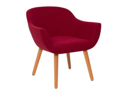 Rode stijlvolle designerstoel houten eetkamerstoel designer meubels