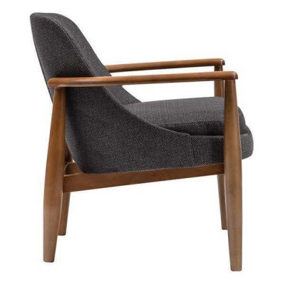 Grijze Moderne Stoel Ontwerper Fauteuils Woonkamer Bekleding Eenpersoons