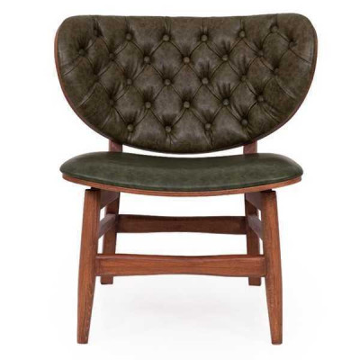 Moderne Chesterfield Groene Fauteuil met Één Zitplaats en Leuning