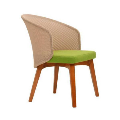 Tweekleurige eetkamerstoel Modern design Luxe houten stoel Eenpersoons  Twee kleuren eetkamerstoel Modern ontwerp Luxe houten stoel Single