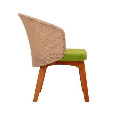 Tweekleurige eetkamerstoel Modern design Luxe houten stoel Eenpersoons  Twee kleuren eetkamerstoel Modern ontwerp Luxe houten stoel Single