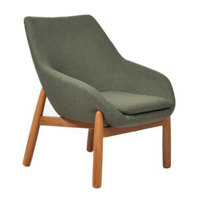 Groene eetkamerstoel woonkamerstoelen designer fauteuil met houten poten