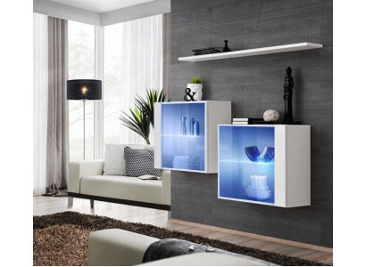 Woonwand Nieuwe Moderne Inrichting Wandkast Plank Wit Meubilair Compleet Woonkamer