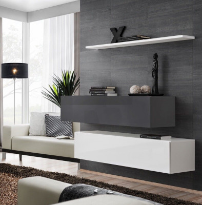 2x Kasten Woonkamer Set Luxe Design Inrichting Muurrek Houten Meubels Woonkamer