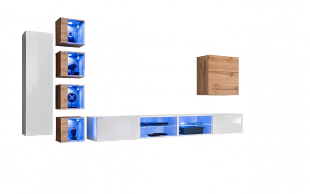 Woonwand ontwerper kast wandplanken dressoir wandkast woonkamer meubels