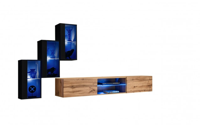 Woonkamermeubels Luxe woonwand Compleet designinterieur Houten meubels