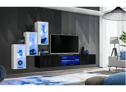 Woonwand Luxe Meubel Compleet Set Ontwerper Modern Inrichting 3x Wandkast