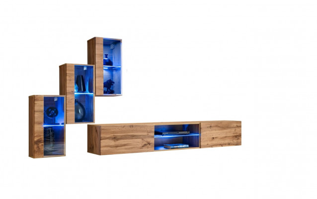 Modern meubel wandmeubel ontwerpers set 4-delig wandplanken inrichting Nieuw