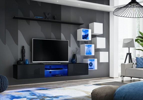 Moderne complete woonkamer wandplank luxe designer set woonkamermeubels