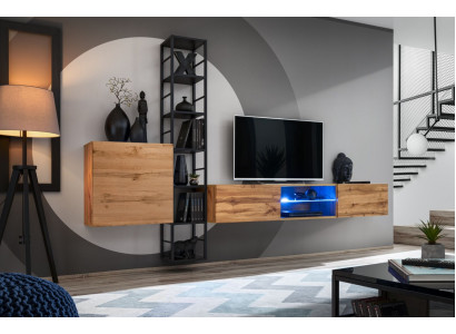 Plank wand woonwand muurkast rek ontwerp tv-standaard dressoir luxe nieuw